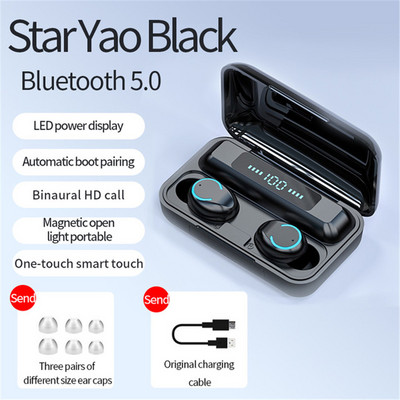 F9 TWS Bluetooth 5.0 vezeték nélküli fülhallgató rózsaszín 2200mAh töltődoboz Érintővezérlésű sport fülhallgató női lányoknak mikrofonnal