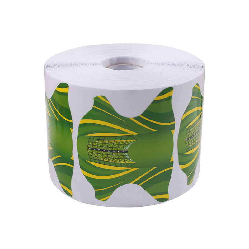 500 buc Vârf de extensie pentru formă de unghii verde Gel UV pentru constructii Forme de unghii franceze Sfaturi de extensie Stencil Instrumente de manichiură autoadezive