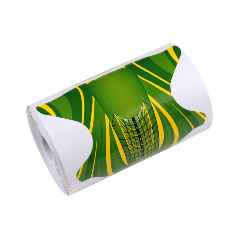 500 buc Vârf de extensie pentru formă de unghii verde Gel UV pentru constructii Forme de unghii franceze Sfaturi de extensie Stencil Instrumente de manichiură autoadezive