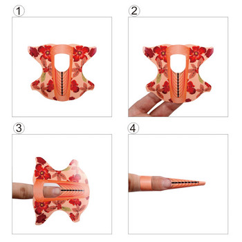 200 бр. Оранжев квадрат/ромб/стилет Форма за нокти Акрилни нокти UV гел Ръководна форма за удължаване на нокти Самозалепващ се стикер