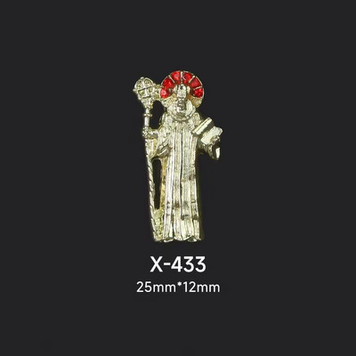 10 komada Virgin Mary privjesci za nokte 3D dijamanti Metalni ukrasi za nokte Legirani nakit Pozlaćeni salonski savjeti Dekoracija za manikuru