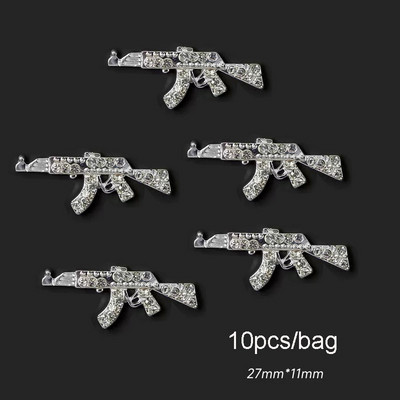 10 komada Virgin Mary privjesci za nokte 3D dijamanti Metalni ukrasi za nokte Legirani nakit Pozlaćeni salonski savjeti Dekoracija za manikuru