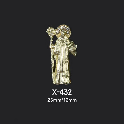 10 komada Virgin Mary privjesci za nokte 3D dijamanti Metalni ukrasi za nokte Legirani nakit Pozlaćeni salonski savjeti Dekoracija za manikuru