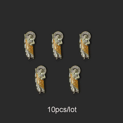 10 komada Virgin Mary privjesci za nokte 3D dijamanti Metalni ukrasi za nokte Legirani nakit Pozlaćeni salonski savjeti Dekoracija za manikuru