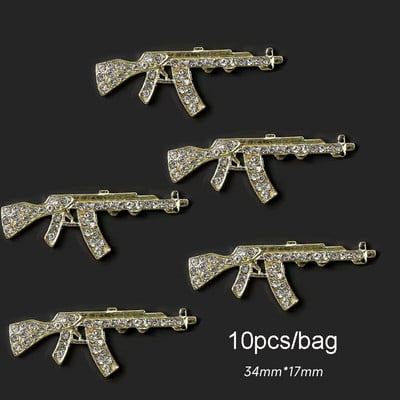 10 komada Virgin Mary privjesci za nokte 3D dijamanti Metalni ukrasi za nokte Legirani nakit Pozlaćeni salonski savjeti Dekoracija za manikuru