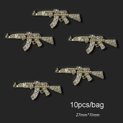 10 komada Virgin Mary privjesci za nokte 3D dijamanti Metalni ukrasi za nokte Legirani nakit Pozlaćeni salonski savjeti Dekoracija za manikuru