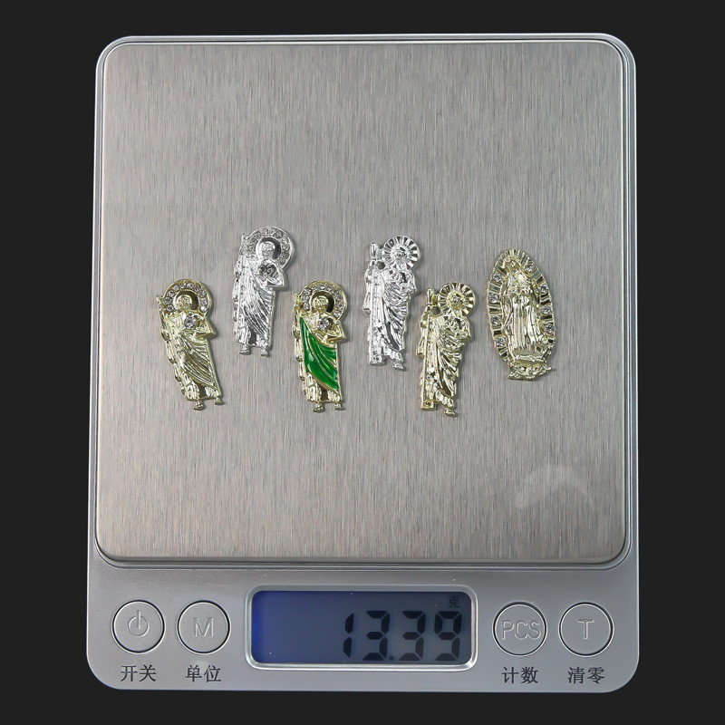 10 komada Virgin Mary privjesci za nokte 3D dijamanti Metalni ukrasi za nokte Legirani nakit Pozlaćeni salonski savjeti Dekoracija za manikuru