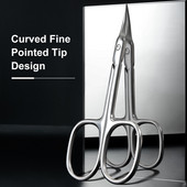 Ruské zakrivené manikúrne nožnice na nechtovú kožičku, profesionálne nožnice z nehrdzavejúcej ocele na úpravu nechtovej chrupavky, rezačka nechtovej kožičky N