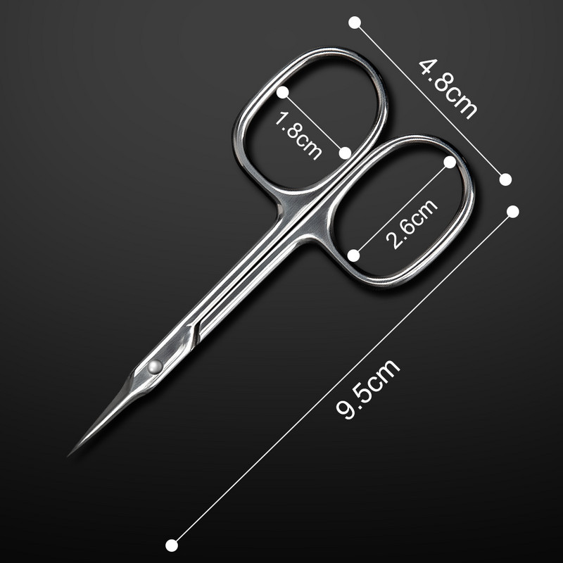 Ruské zakrivené manikúrne nožnice na nechtovú kožičku, profesionálne nožnice z nehrdzavejúcej ocele na úpravu nechtovej chrupavky, rezačka nechtovej kožičky N