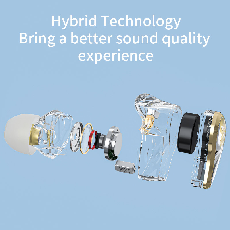 KZ SK10 TWS Bluetooth 5.2 slušalice 1BA+1DD Hibridne HiFi slušalice za sportske igre Slušalice za kontrolu dodirom Slušalice za poništavanje buke Z3 SKS AZ09