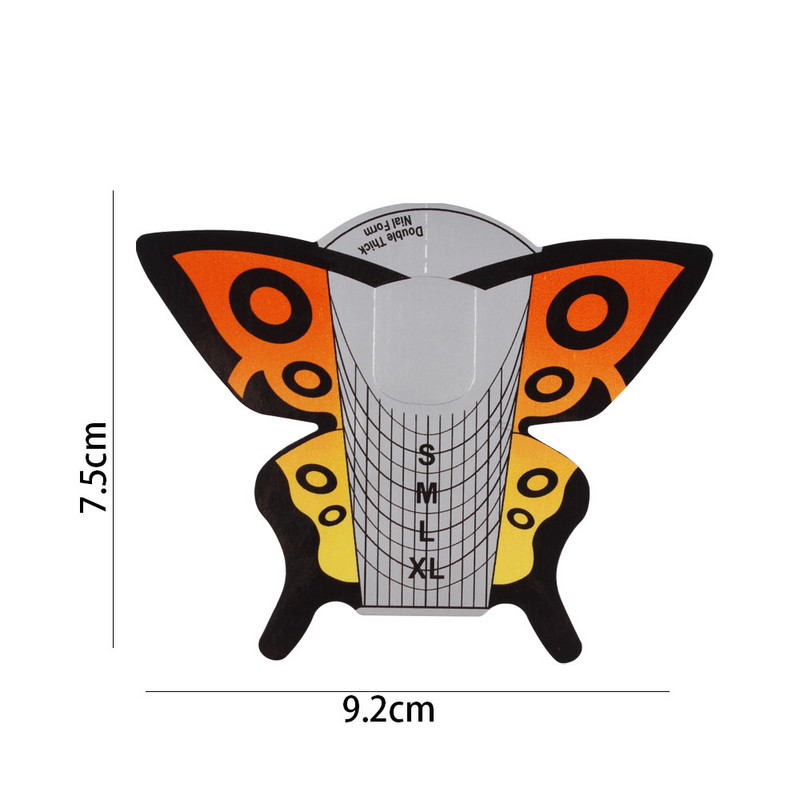 500 db körömforma pillangós körmök francia akril UV gél tippek hosszabbító matrica útmutató stencil manikűr eszközök