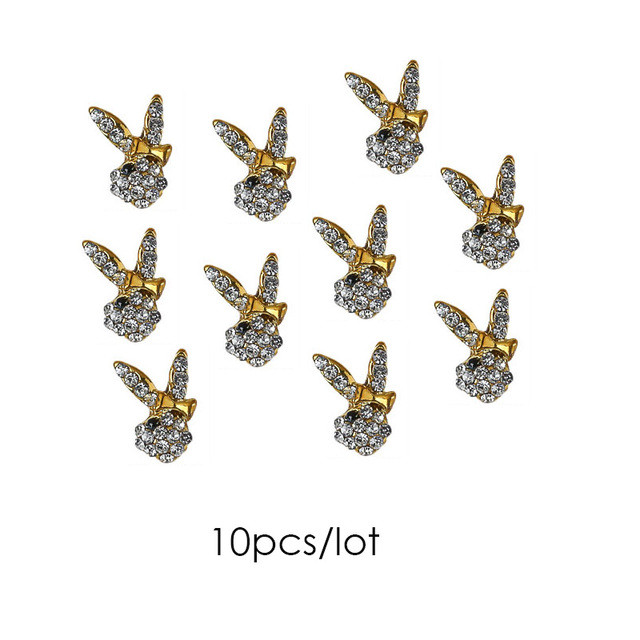 3D zajačie hlavy, ozdoby na nechty, prívesky, kawaii živicové zvieratká, šperky na nechty, kamienky, krištáľ, štras, korálky, drahokamy, manikúra