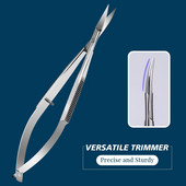 Foarfecă profesională pentru unghii, instrument de manichiură pentru unghii, sprâncene, nas, gene, cuticule, foarfece curbate pentru pedichiură