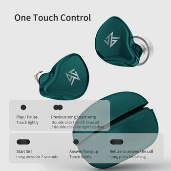 KZ S1 S1D TWS Безжични Bluetooth 5.0 слушалки AAC Touch Control Слушалки Динамични/хибридни слушалки Слушалки ZSX ZSN PRO C12 O5 X1