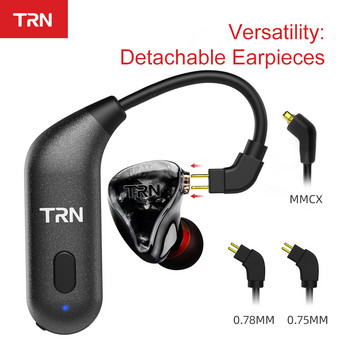 TRN BT20S 5.0 Bluetooth Apt-x Ear-hook MMCX/2Pin Ακουστικά Bluetooth Προσαρμογέας Bluetooth για TRN VX V90 BA5 V30 ZS10 AS10 T2 S2 BQ3 T3 T4