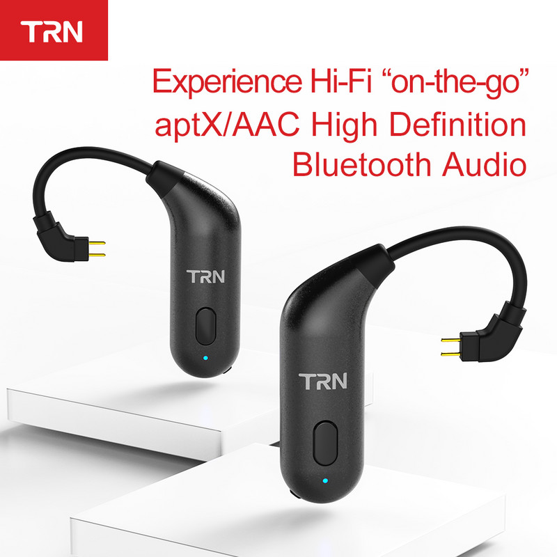 TRN BT20S 5.0 Bluetooth Apt-x Ear-hook MMCX/2Pin Ακουστικά Bluetooth Προσαρμογέας Bluetooth για TRN VX V90 BA5 V30 ZS10 AS10 T2 S2 BQ3 T3 T4