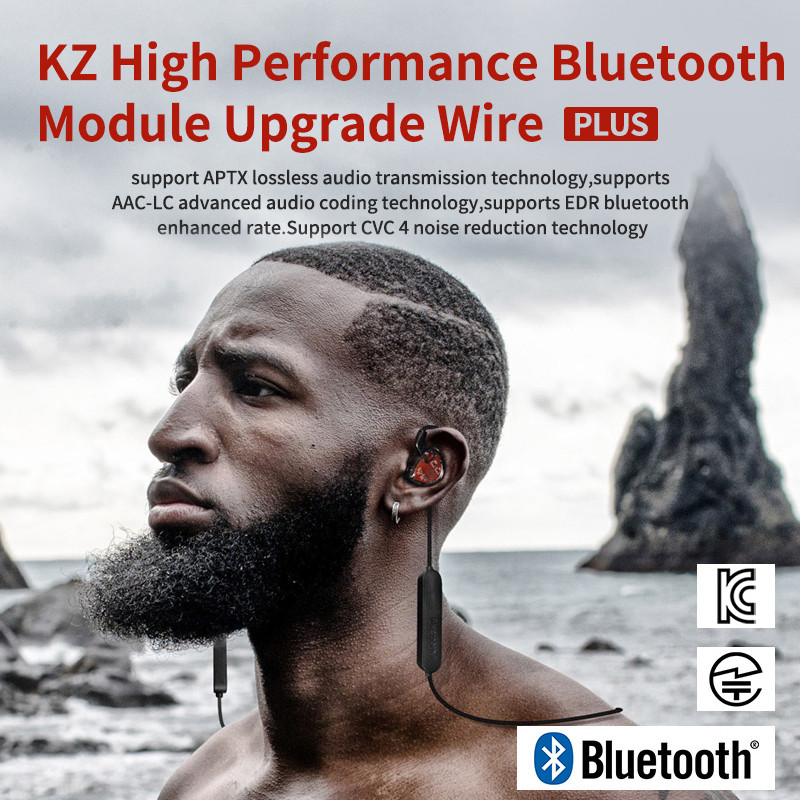 KZ kábel 4.2 Bluetooth vezeték nélküli levehető fülhallgató Bluetooth kábel támogatás AptX for KZ ZST ZS10 ZS6 ES4 ZS5 ZS4 AS10 ZSN ZSX T2