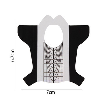 100 τμχ Μαύρο Λευκό Επαγγελματικές Μορφές Νυχιών Ακρυλικό βερνίκι UV Gel Επέκταση Νυχιών Στένσιλ Εργαλεία Μανικιούρ DIY Αυτοκόλλητο αυτοκόλλητο