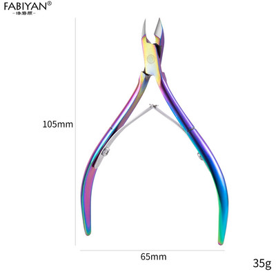 Nerūdijančio plieno odelių kirpimo žnyplės Žnyplės Vaivorykštė Dead Skin Metalinis Nagų dailės valiklis Žirklės Manikiūro Įrankiai Valiklis gradiento spalva