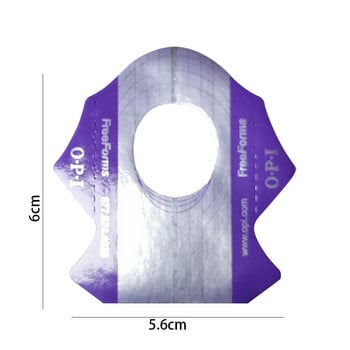 100 бр. Лилаво сребристо удължаване на форми за нокти Френски съвети за форма на нокти Акрилен UV гел за удължаване Curl Form Builder Гел Стикер Шаблон
