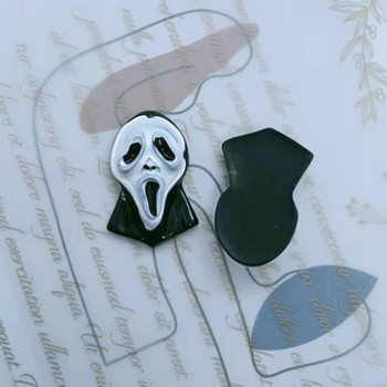 10 τμχ Ρητίνη Halloween Nails Art Decoration Scream Ghost Flatback Nail Charm DIY Craft αξεσουάρ