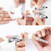 100db/Lot Nails zselé hosszabbító matrica gél akril hegyekhez French Fingernail Builder Forma kiterjesztett eszközök Manikűr papír tartó