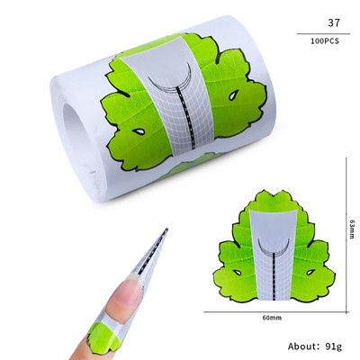 100db/Lot Nails zselé hosszabbító matrica gél akril hegyekhez French Fingernail Builder Forma kiterjesztett eszközök Manikűr papír tartó