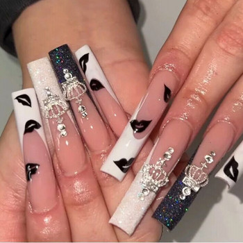 10 τμχ 3D Nail Art Κοσμήματα Μεταλλικά μεγάλα Στέμματα Glitter Στρας Νύχια Γούρια Διαμάντια Αξεσουάρ