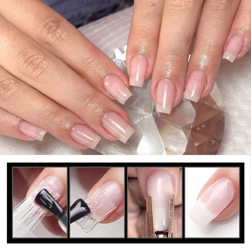 10/30 kom Stakloplastični nastavci za nokte Nastavci za nokte od staklenih vlakana Svileni nastavci za nokte DIY Akrilni vrhovi za nokte Francuska manikura Fibernails