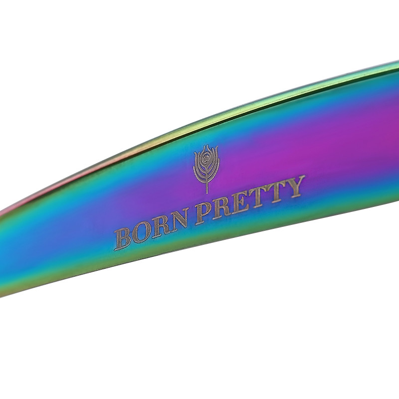 BORN PRETTY, colorat, ascuțit, tăietor pentru unghii, pentru îndepărtarea pielii moarte, pentru îndepărtarea pielii moarte, pentru tuns, din oțel inoxidabil, foarfecă, instrument pentru arta unghiilor