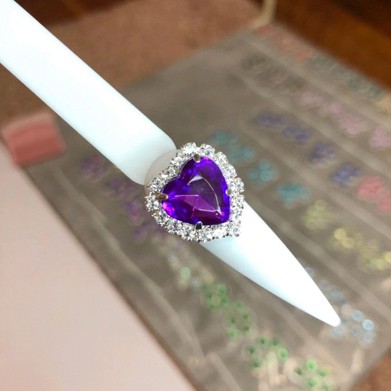 12 kom/lot Dijamantni privjesci za nokte 3D svjetlucavo srce Kristalno drago kamenje Pribor za manikuru