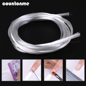 1m/1.5m/2m Fibră de sticlă Extensie unghii Formă pentru unghii cu gel UV DIY Unghii alb Sfaturi din fibră de sticlă acrilice Instrument de salon de manichiură