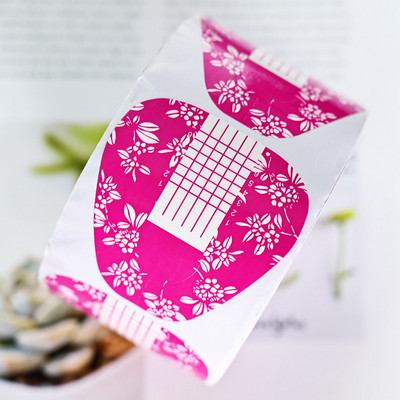 500 vnt. nagų formos nagų dailė prancūziško akrilo UV gelio antgaliai prailginimo lipduko formos vadovas trafaretas manikiūro įrankiai pagalbinis palaikymo įrankis