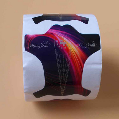 500 vnt. nagų formos nagų dailė prancūziško akrilo UV gelio antgaliai prailginimo lipduko formos vadovas trafaretas manikiūro įrankiai pagalbinis palaikymo įrankis