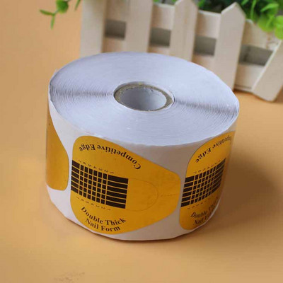 500 vnt. nagų formos nagų dailė prancūziško akrilo UV gelio antgaliai prailginimo lipduko formos vadovas trafaretas manikiūro įrankiai pagalbinis palaikymo įrankis