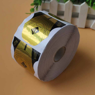 500 vnt. nagų formos nagų dailė prancūziško akrilo UV gelio antgaliai prailginimo lipduko formos vadovas trafaretas manikiūro įrankiai pagalbinis palaikymo įrankis