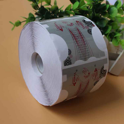 500 vnt. nagų formos nagų dailė prancūziško akrilo UV gelio antgaliai prailginimo lipduko formos vadovas trafaretas manikiūro įrankiai pagalbinis palaikymo įrankis