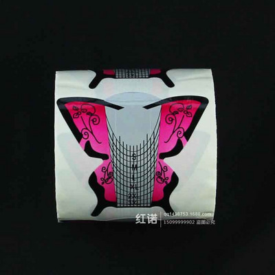 500 vnt. nagų formos nagų dailė prancūziško akrilo UV gelio antgaliai prailginimo lipduko formos vadovas trafaretas manikiūro įrankiai pagalbinis palaikymo įrankis