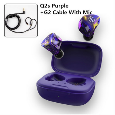 BGVP Q2s TWS QCC3040 Qualcomm Knowles Hifi Bluetooth 5.2 Ασύρματο ακουστικό Αθλητική μουσική Διφωνικά ακουστικά Αποσπώμενο καλώδιο