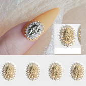Sjajne Djevice Marije Nail Art Charms Svjetlucavi cirkonski kristali Metalne legure Nokti Nakit Dodaci za manikuru Dekoracija