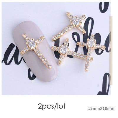 Sjajne Djevice Marije Nail Art Charms Svjetlucavi cirkonski kristali Metalne legure Nokti Nakit Dodaci za manikuru Dekoracija