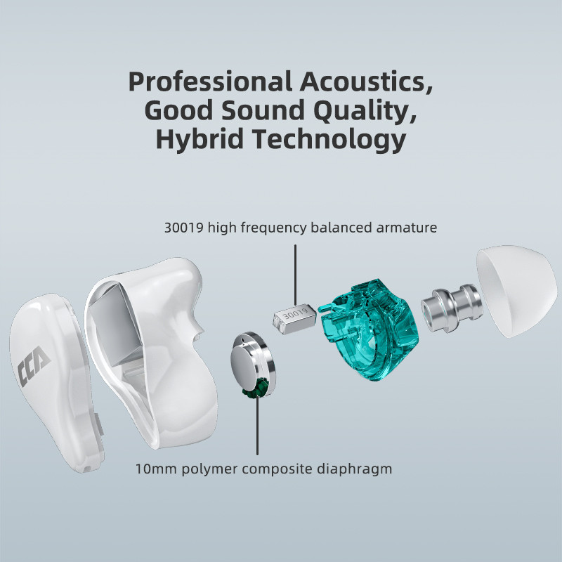 CCA CC4 TWS 1BA+1DD Ασύρματα ακουστικά Bluetooth 5.2 Qualcomm Aptx Ακουστικά gaming Ακουστικά ακύρωσης θορύβου Z3 SK10 SKS S2 Z1