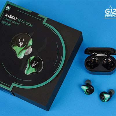 Sabbat G12 Elite True Wireless Earphones TWS Bluetooth 5.0 Gaming Glazba niske latencije Subwoofer Slušalice s mikrofonom E12 O7