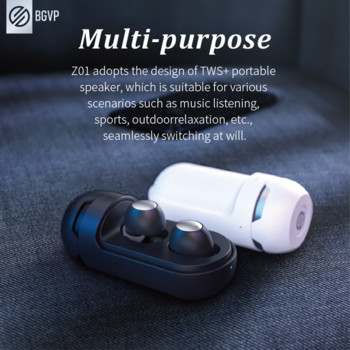 Ασύρματο ακουστικό BGVP Z01 TWS Bluetooth 5.1 Ακουστικά Φορητά ηχεία Bluetooth Gaming Sport Eerbud Στερεοφωνικά 6mm Δυναμικά ακουστικά