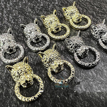 10PC Lion Head Nail Art Charms 3D Metal Lion Knocker Nail Retro Alloy Διακοσμήσεις κοσμημάτων μανικιούρ