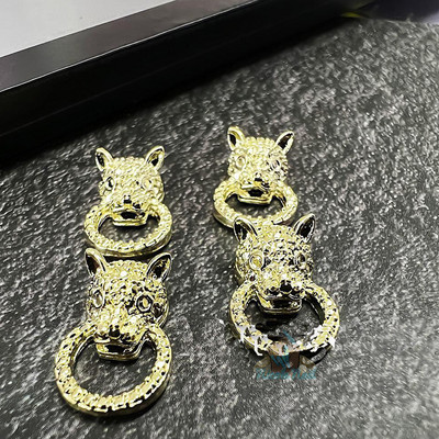 10PC Lion Head Nail Art Charms 3D Metalni Lion Nocker Nail Retro Legure Nakit Dekoracije Manikura