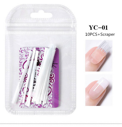 2/10KOM Nastavci za nokte od staklenih vlakana za izradu UV gelom francuska manikura Akrilni oblici za nokte od staklenih vlakana Salon Savjeti za alat Dodatak