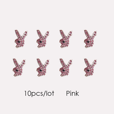 10 komada 3D zečjih glava ukrasi za nokte privjesci luksuzna legura zlata zečić svjetlucavi nokti nakit kamenčići kristali DIY manikura