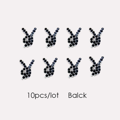 10 komada 3D zečjih glava ukrasi za nokte privjesci luksuzna legura zlata zečić svjetlucavi nokti nakit kamenčići kristali DIY manikura