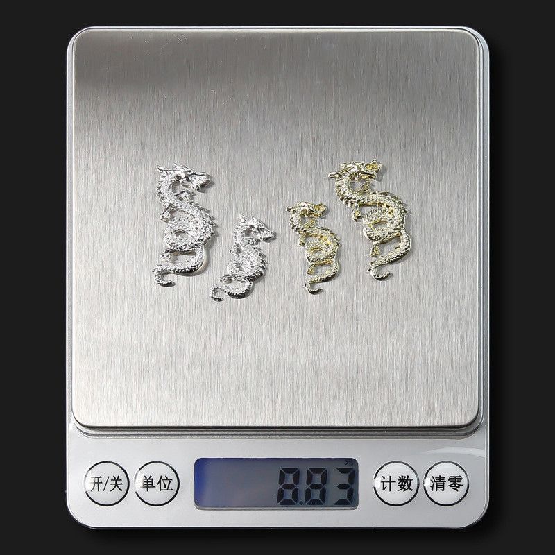 10 komada zmajevih privjesaka za nokte Retro legura Zlato Srebro Nokti Nakit DIY Ukrasni pribor za nokte Metalni dodaci